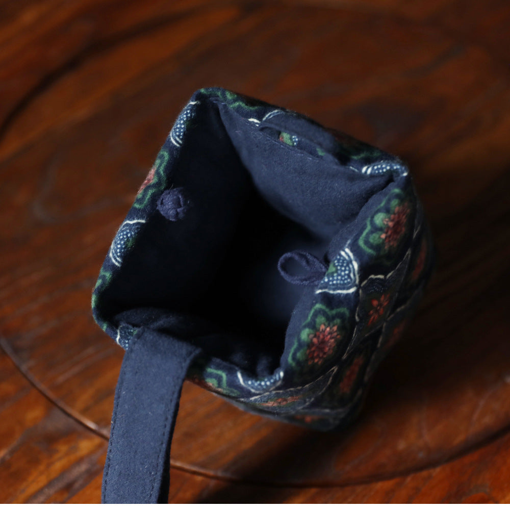 Gohobi Floral Old Pattern Teaware Storage Travel Bag Shifuku