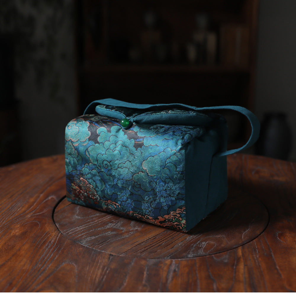 Gohobi Large Cloud Pattern Teaware Storage Travel Bag Shifuku