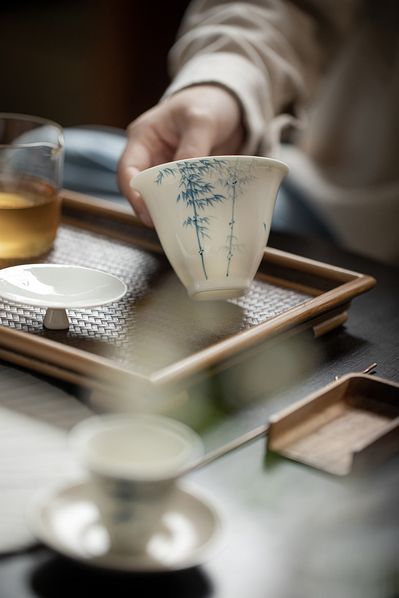 Gohobi Hand-Painted Bamboo Celadon Gaiwan