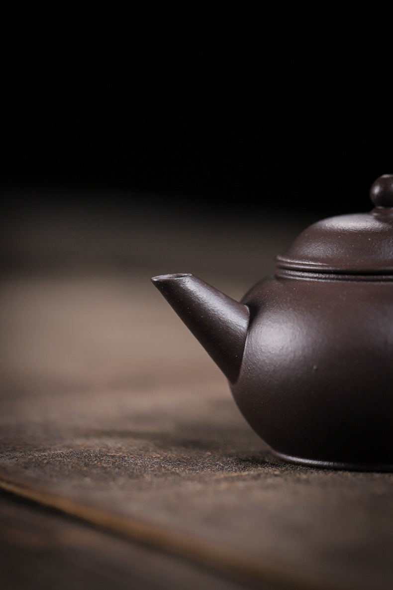 Gohobi Handmade Yixing Celadon Zisha Clay Shui Ping Teapot 100ml – Original Ore Tianqing Clay Thin-Walled Gongfu Tea Teapot with Built-In Filter
