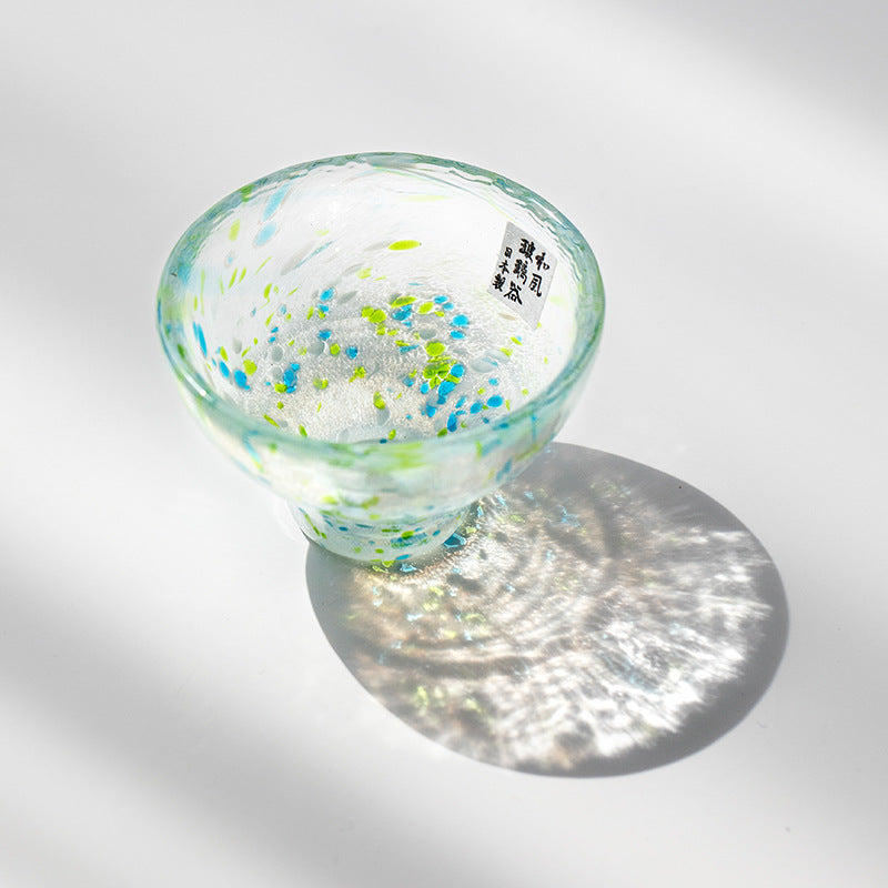 Gohobi Toyo Sasaki Handmade Japanese Glass Tea Cup – Small Sake Cup Chunge Style | Made in Japan