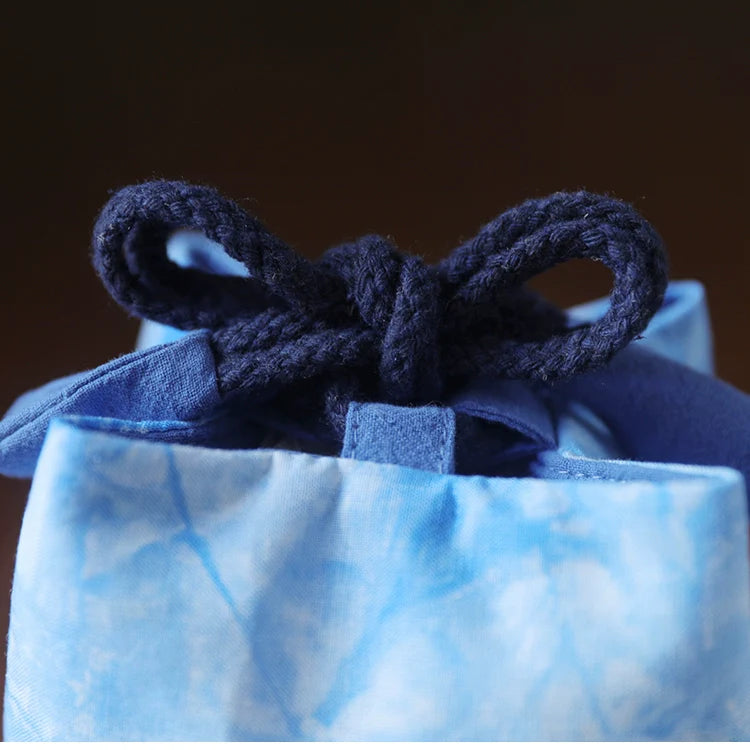 Gohobi Dyed Fabric Teaware Storage Travel Bag Shifuku