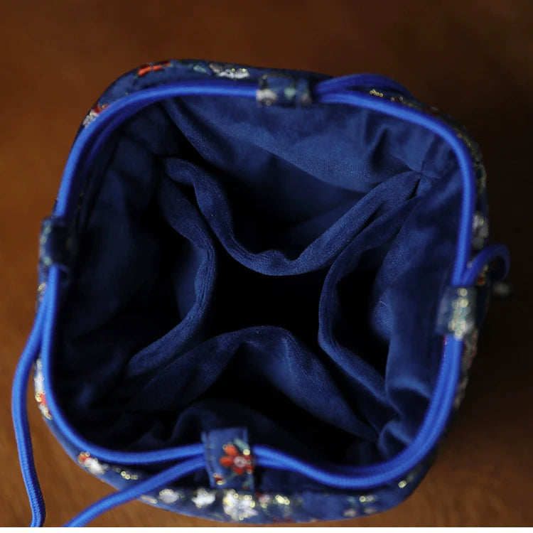 Gohobi Colourful Brocade Teaware Storage Travel Bag Shifuku