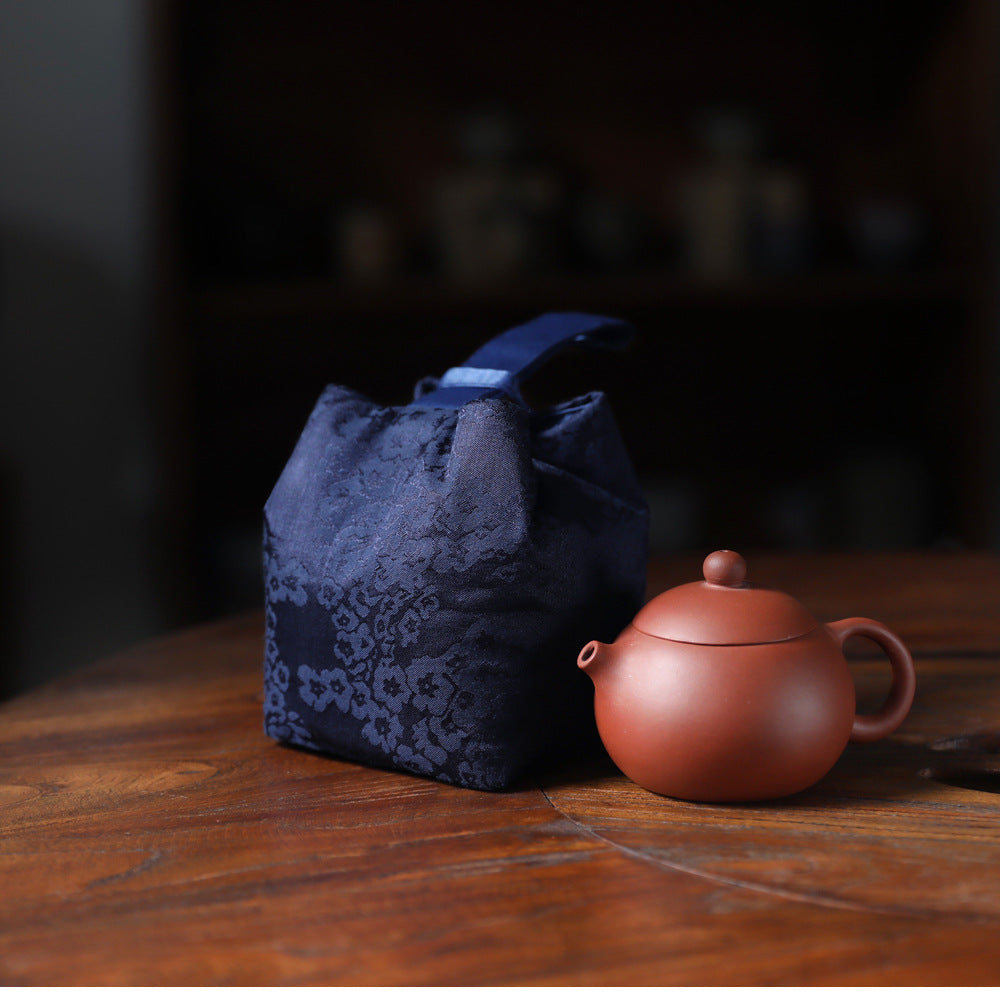 Gohobi Weaving Brocade Silk Fabric Teaware Storage Travel Bag Shifuku
