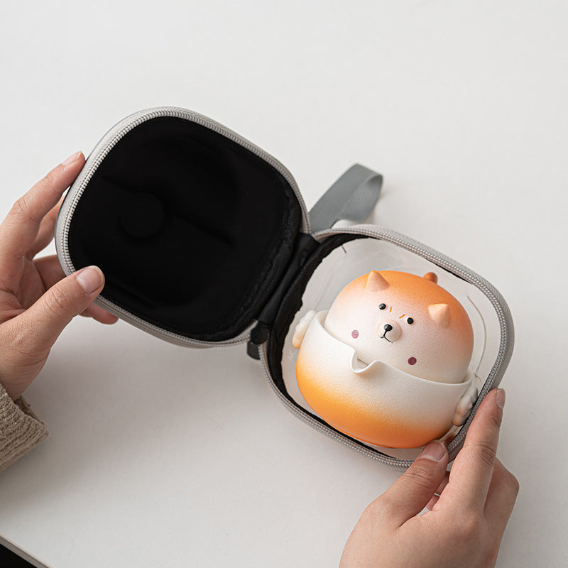 Gohobi Shiba Inu Teapot and Tea Cup Set Travel Tea Set