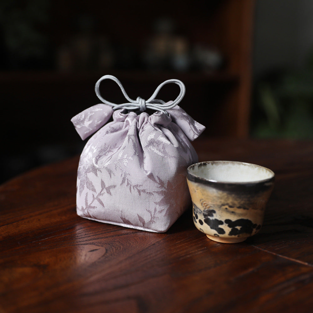 Gohobi Blue and Pink Teaware Storage Travel Bag Shifuku