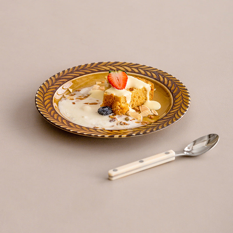 Gohobi Ceramic Rosemary Plate [Made in Japan]