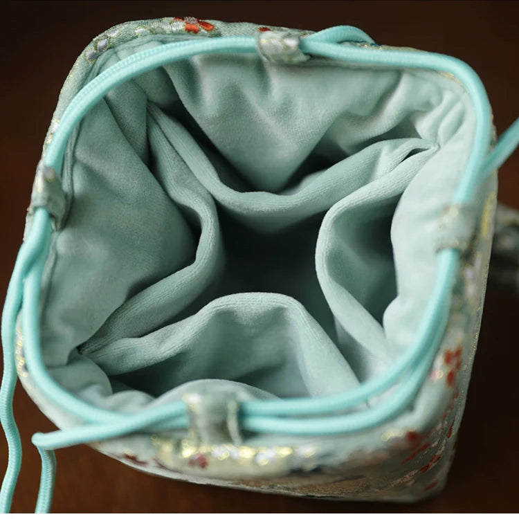 Gohobi Colourful Brocade Teaware Storage Travel Bag Shifuku