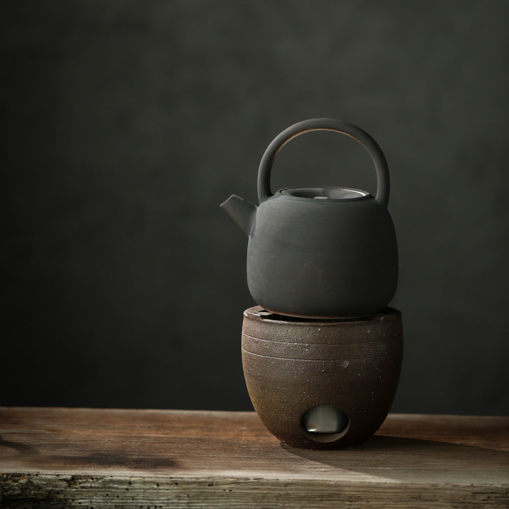 Gohobi Ceramic Alcohol Lamp Tea Stove – Handmade Old Rock Clay Tea Warmer