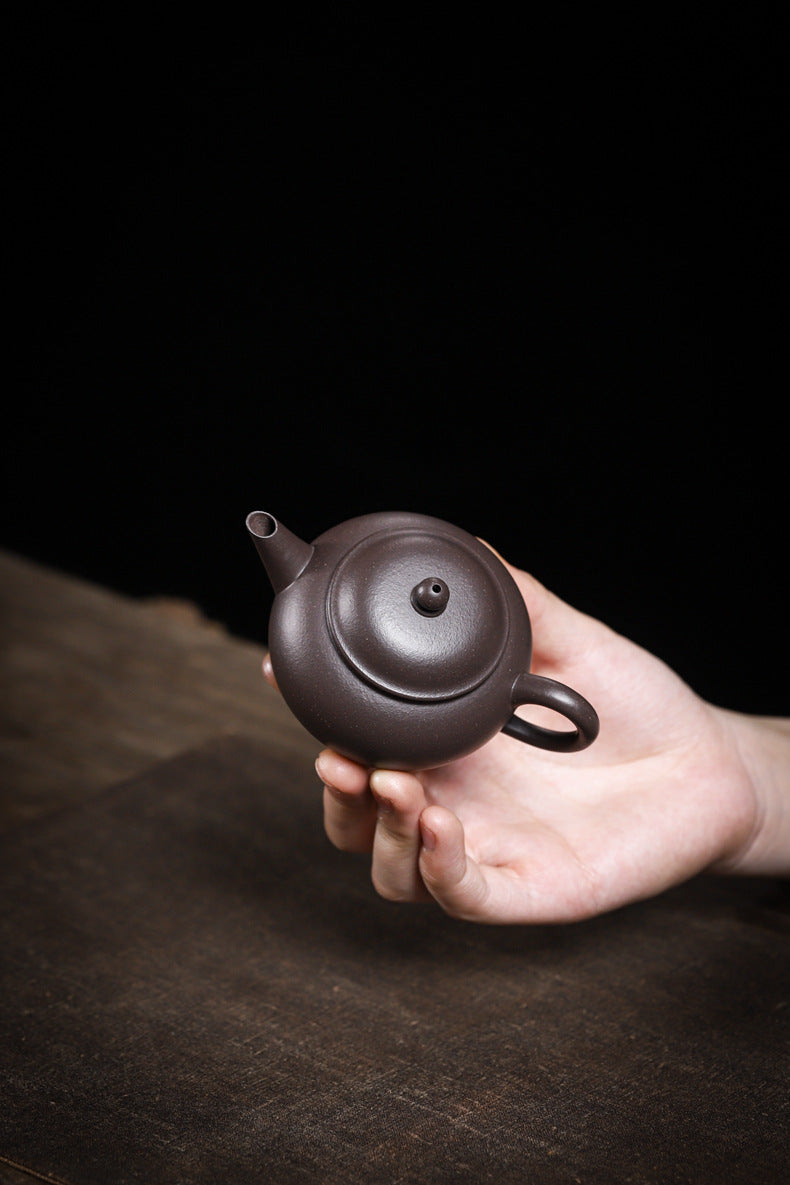 Gohobi Handmade Yixing Celadon Zisha Clay Shui Ping Teapot 100ml – Original Ore Tianqing Clay Thin-Walled Gongfu Tea Teapot with Built-In Filter