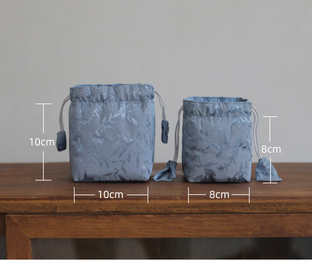 Gohobi Blue and Pink Teaware Storage Travel Bag Shifuku
