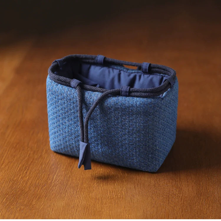 Gohobi Denim Medium Teaware Storage Travel Bag Shifuku