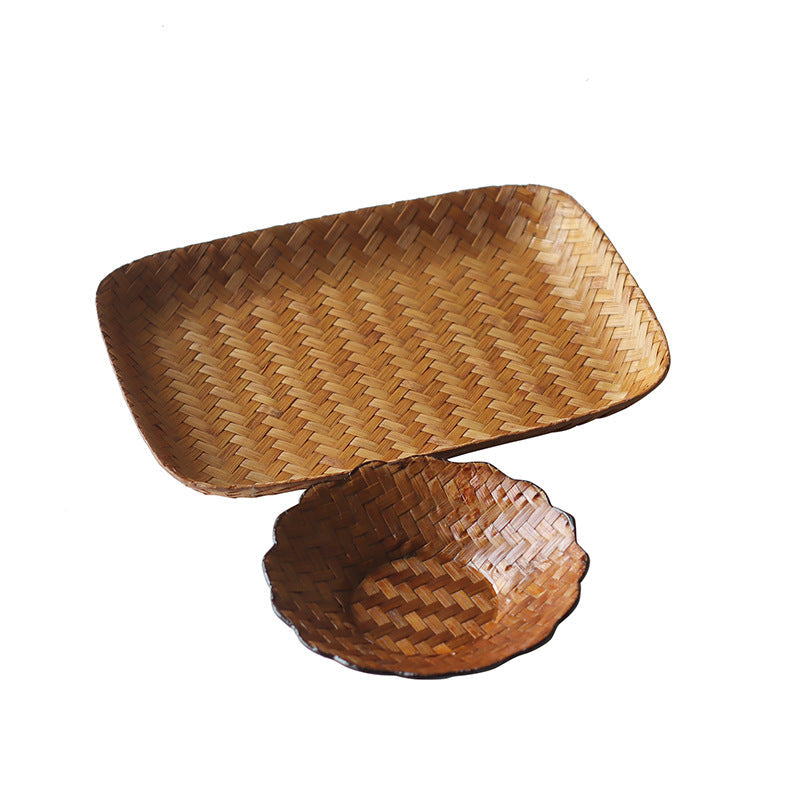 Gohobi Handmade Bamboo Cup Coasters Placemats – Rattan Tea Coaster Heat Insulation Pad