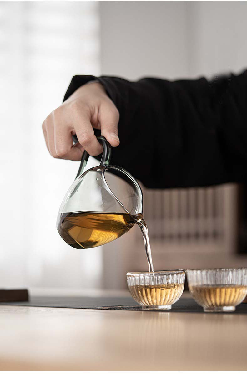 Gohobi Handmade Colourful Handle Glass Pitcher