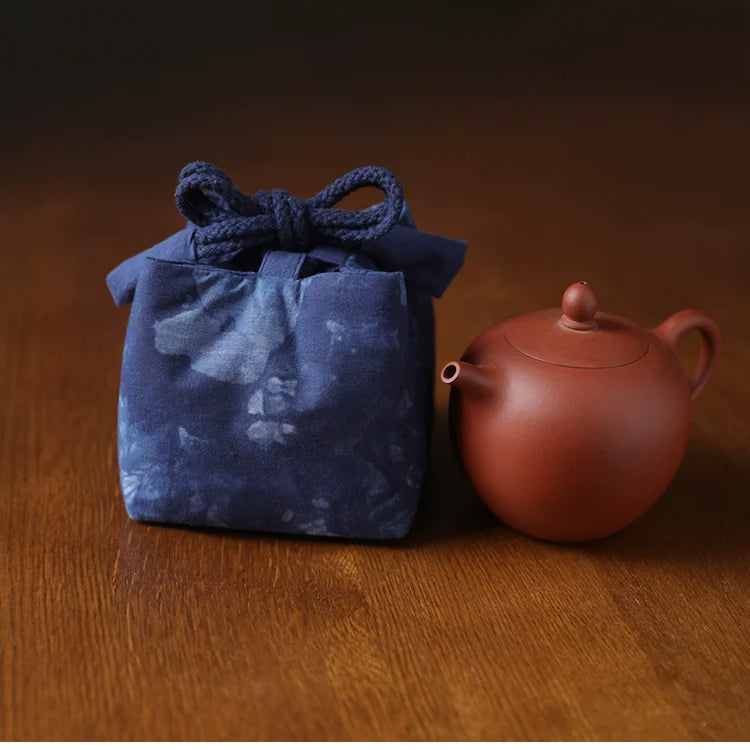 Gohobi Dyed Fabric Teaware Storage Travel Bag Shifuku