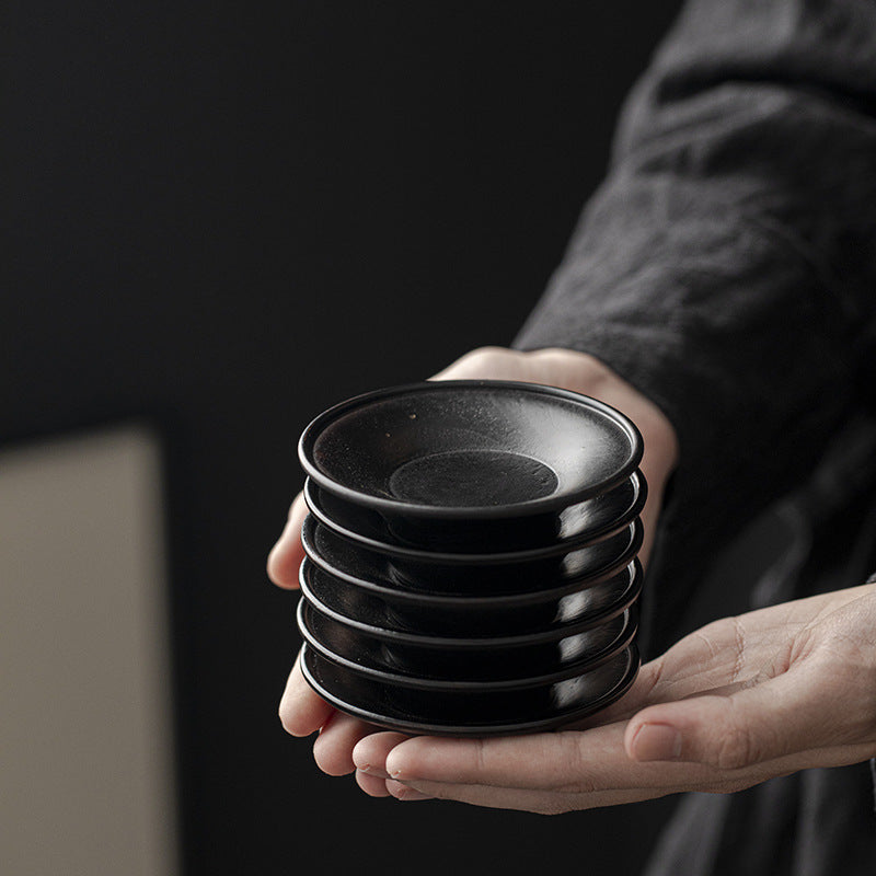 Gohobi Black Walnut Wood Tea Coaster – Round Solid Wood Tea Cup Holder