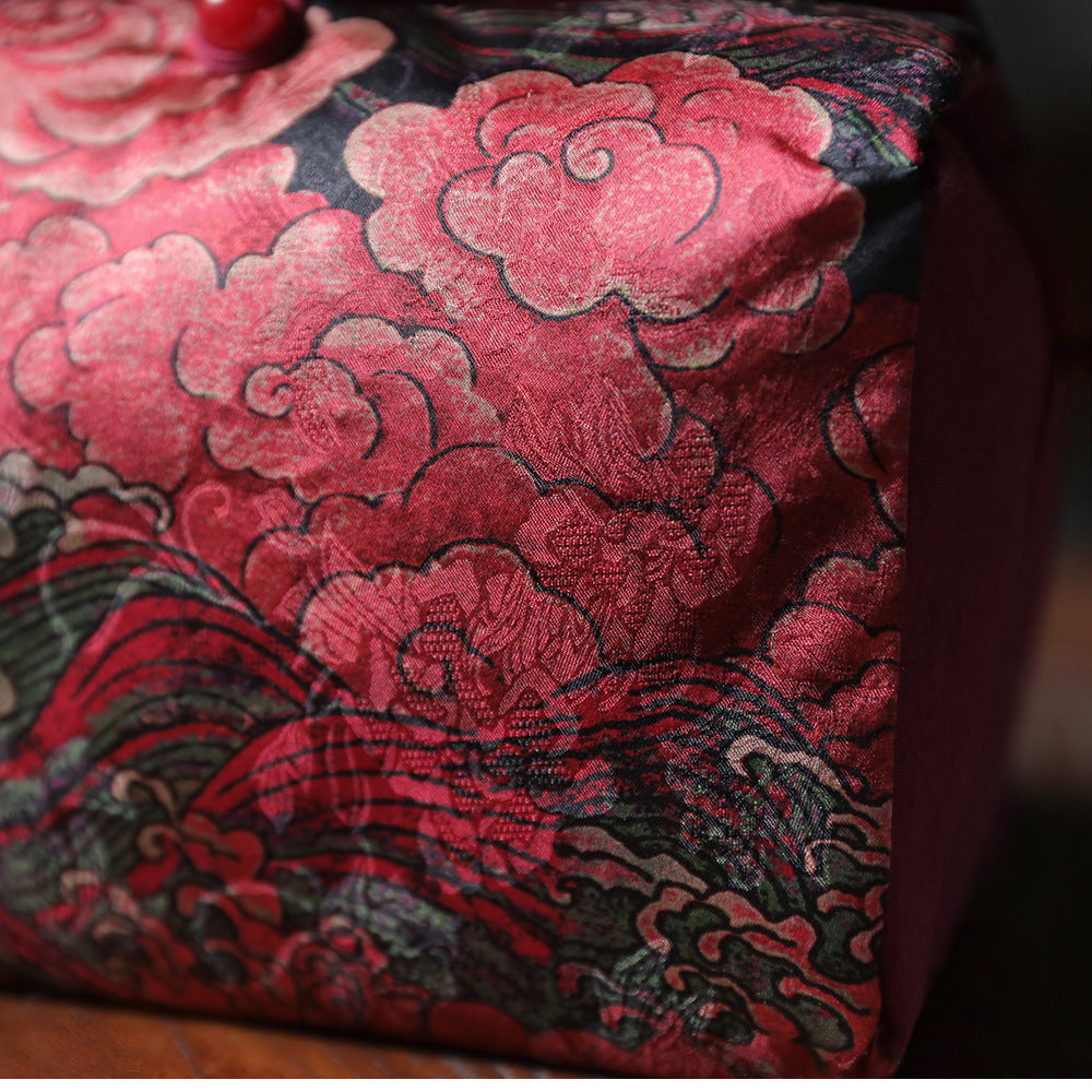 Gohobi Large Cloud Pattern Teaware Storage Travel Bag Shifuku