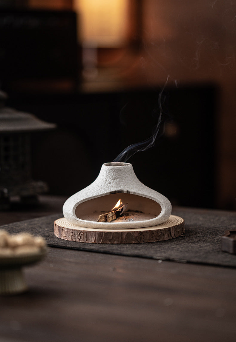 Gohobi Little Chimney Ceramic Aromatherapy Fireplace Burner