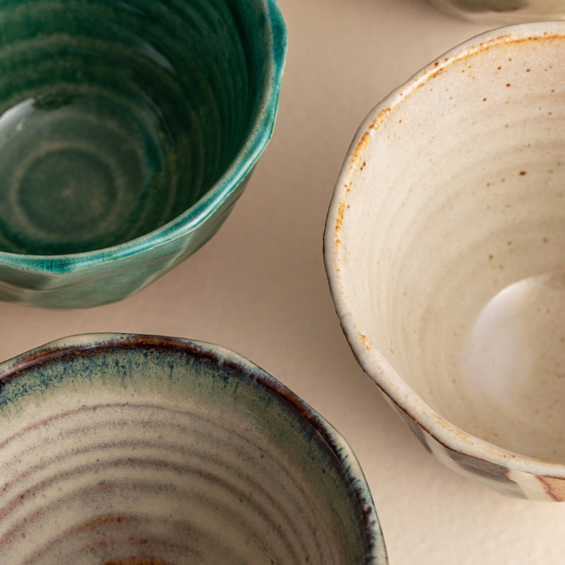 Gohobi Japanese Minoyaki Retro Coarse Pottery Teacup – Wabi Sabi Handmade Ceramic Master Cup | Made in Japan