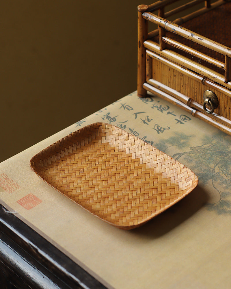 Gohobi Handmade Bamboo Cup Coasters Placemats – Rattan Tea Coaster Heat Insulation Pad