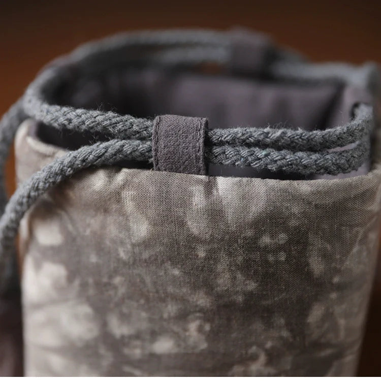 Gohobi Dyed Fabric Teaware Storage Travel Bag Shifuku