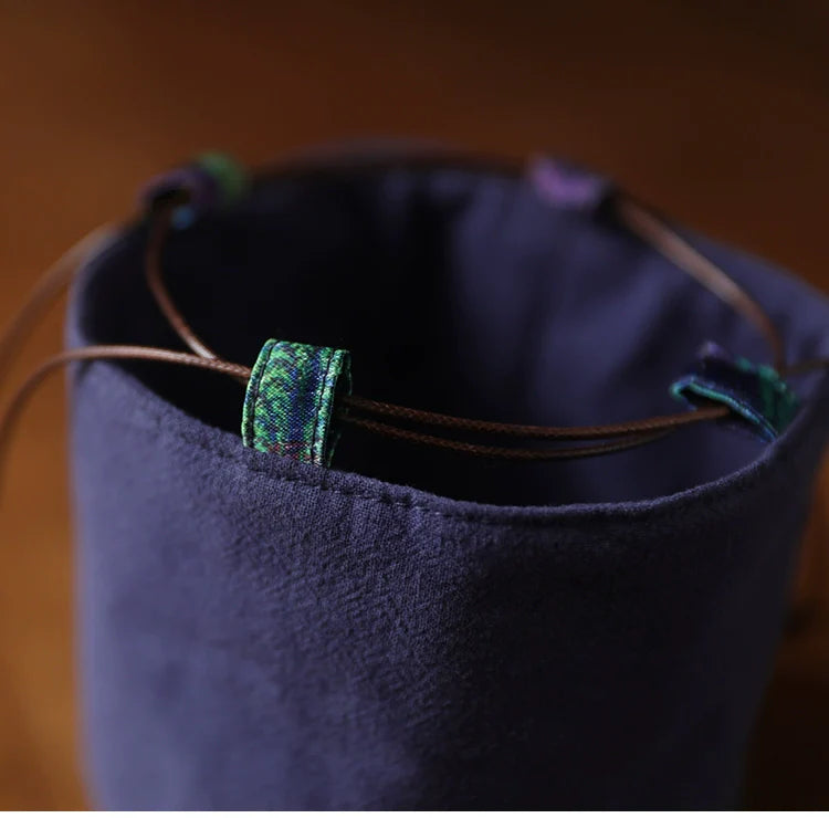Gohobi Large Colourful Silk Teaware Storage Travel Bag Shifuku