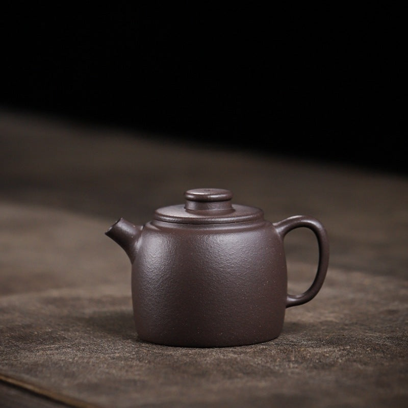Gohobi Handmade Yixing Purple Zisha Clay Teapot  – 100ml Original Ore Sky Blue Clay Xiao Julun (Small Giant Wheel) Style, Thin-Walled Gongfu Teapot with Built-in Filter