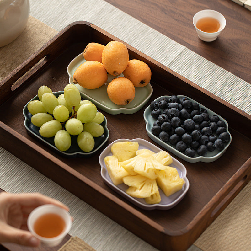 Gohobi Traditional Japanese Glazed Fruit Nuts Small Plate - Bright moon 006