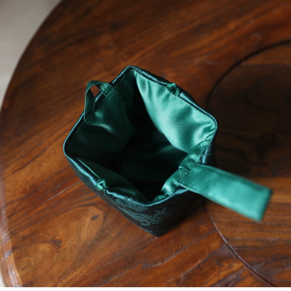 Gohobi Weaving Brocade Silk Fabric Teaware Storage Travel Bag Shifuku