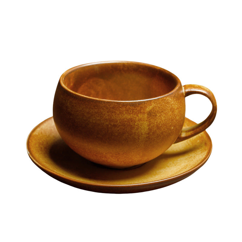 Gohobi Japanese Handmade Coffee Cup with Saucer 007
