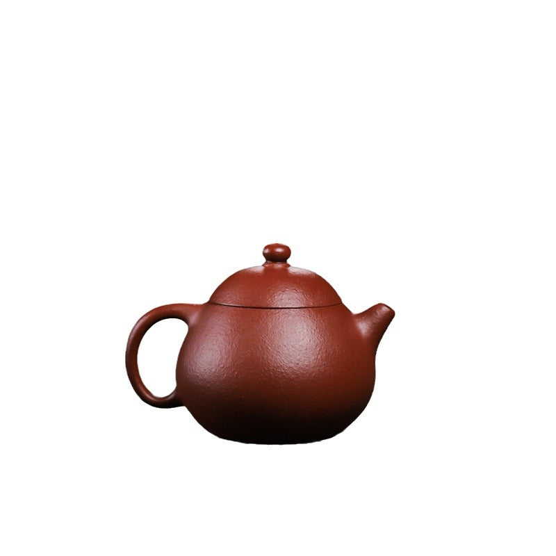 Gohobi Handmade Yixing Red Zisha Clay Teapot – 150ml Handmade Original Ore Raw Zhuni Clay Wen Dan Style Teapot with Built-in Filter, Small Gongfu Purple Clay Teaware