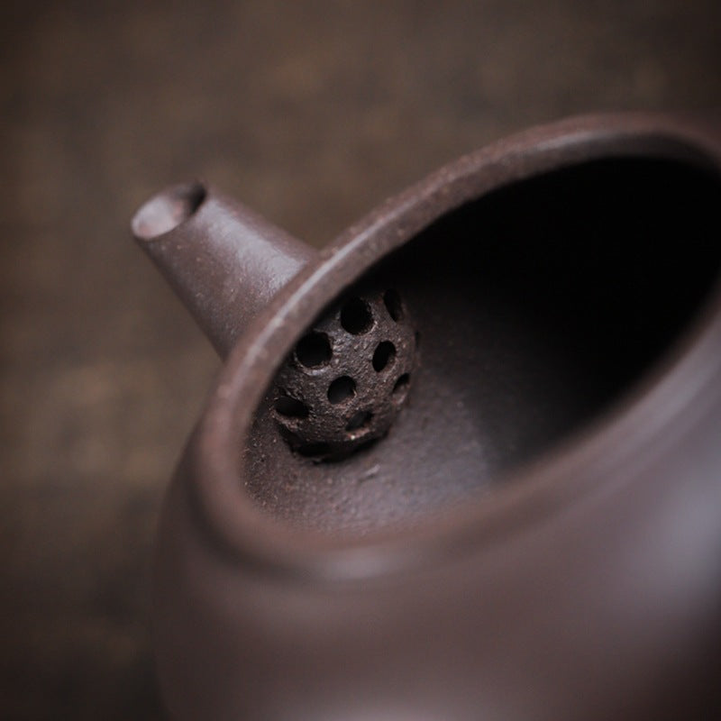 Gohobi Handmade Yixing Celadon Zisha Clay Shui Ping Teapot 100ml – Original Ore Tianqing Clay Thin-Walled Gongfu Tea Teapot with Built-In Filter