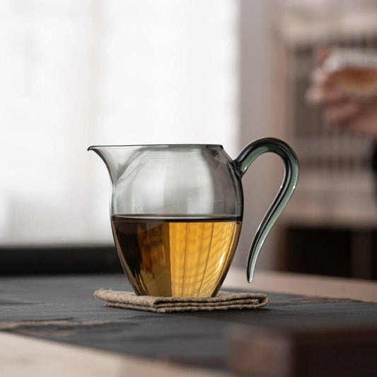 Gohobi Handmade Colourful Handle Glass Pitcher