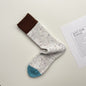 Gohobi Contrast Wool-Blend Thick Knit Socks