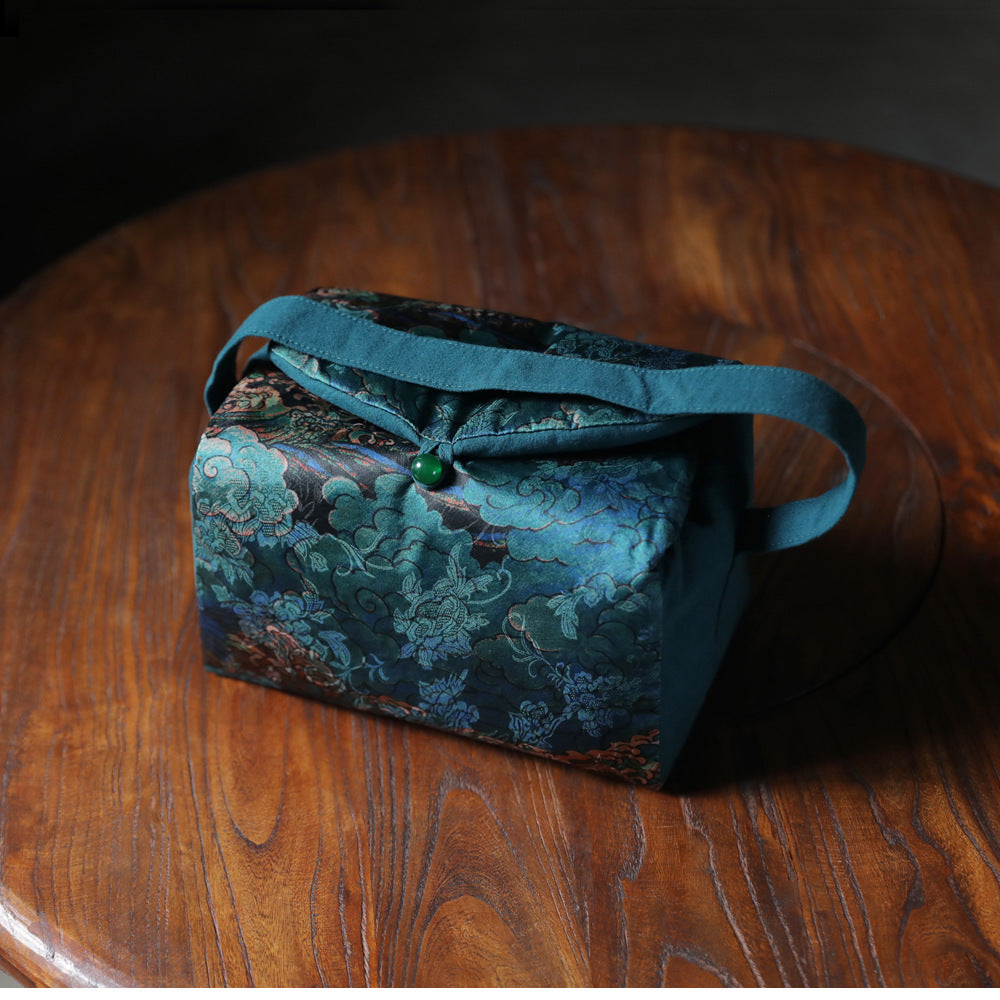 Gohobi Large Cloud Pattern Teaware Storage Travel Bag Shifuku