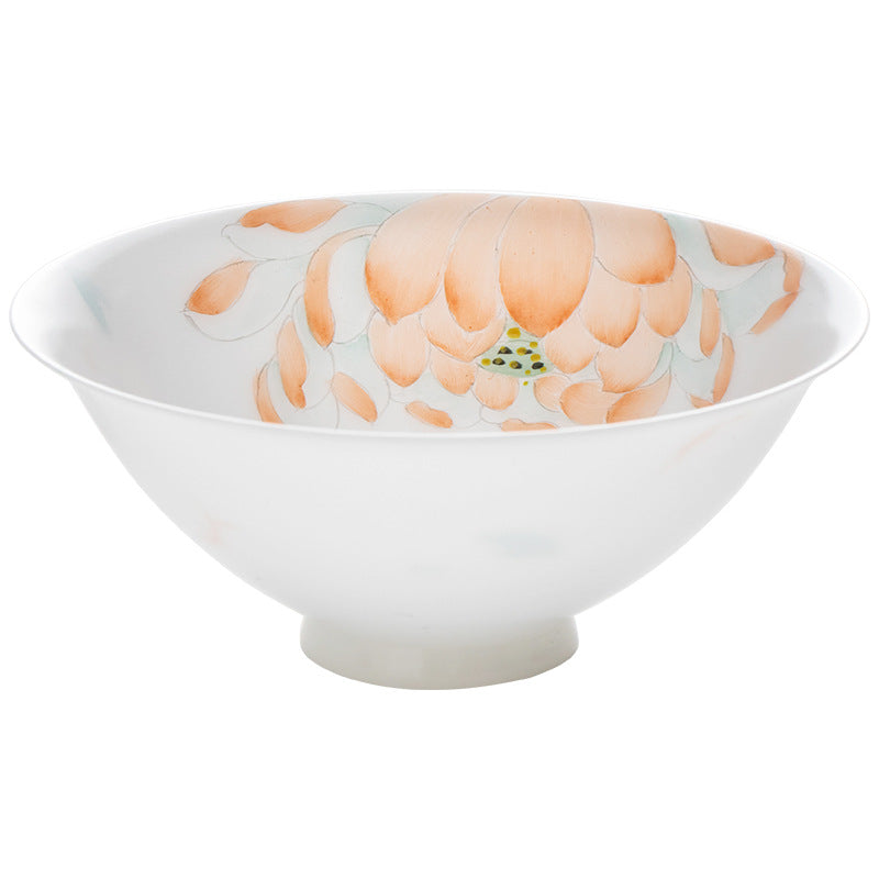 Gohobi Hand-painted Jade White Lotus Porcelain Tea Cup