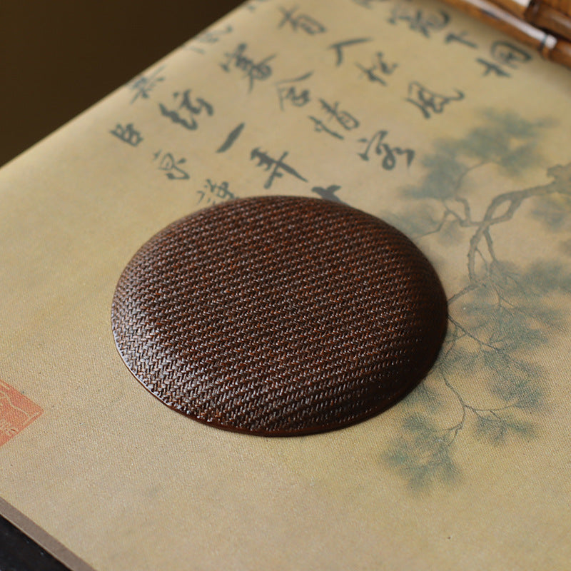 Gohobi Handmade Bamboo Cup Coasters Placemats – Rattan Tea Coaster Heat Insulation Pad