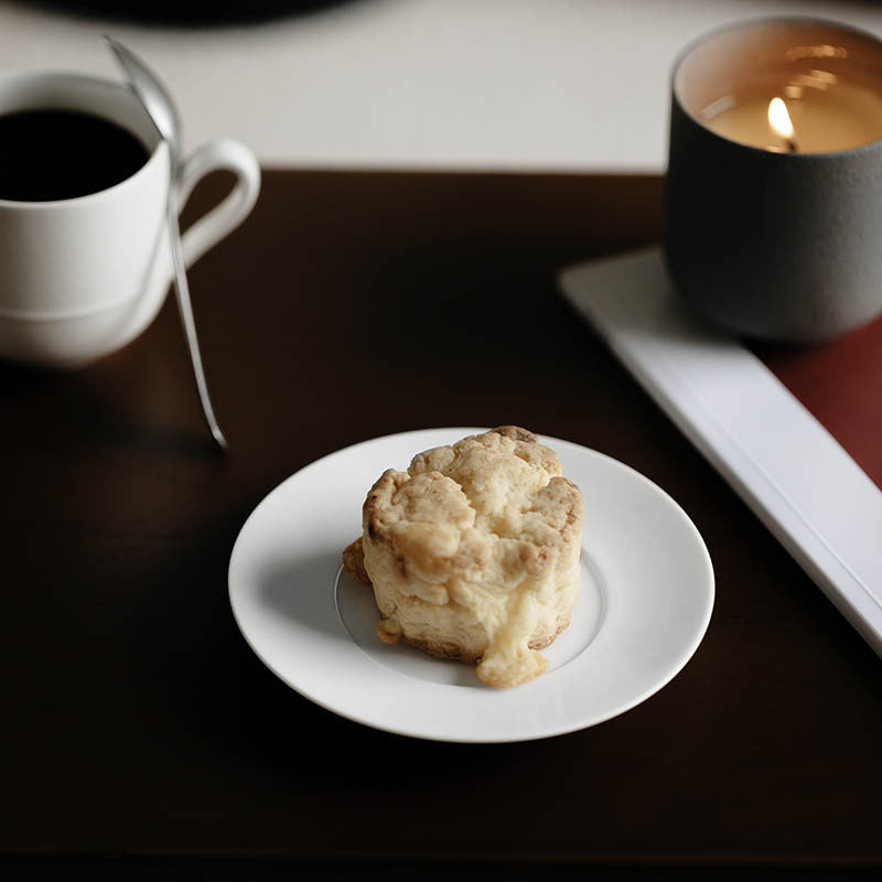 Gohobi Ceramic Jade White Coffee Mug Plate