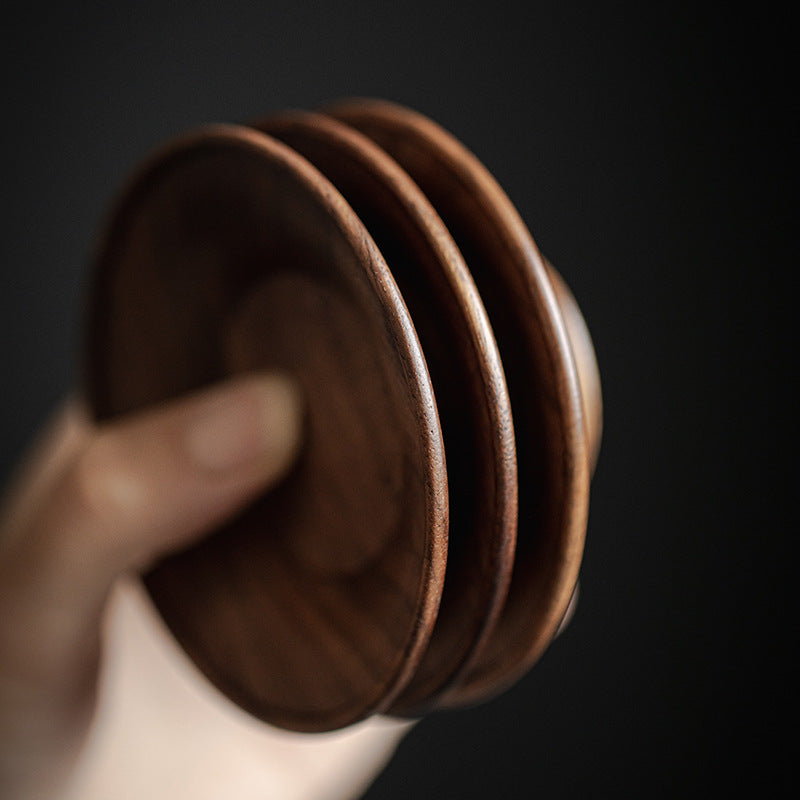 Gohobi Black Walnut Wood Tea Coaster – Solid Wood Heat Insulation Tea Mat