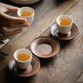 Gohobi Black Walnut Wood Tea Coaster – Solid Wood Heat Insulation Tea Mat