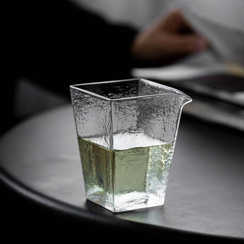 Gohobi Handmade Square Glass Pitcher