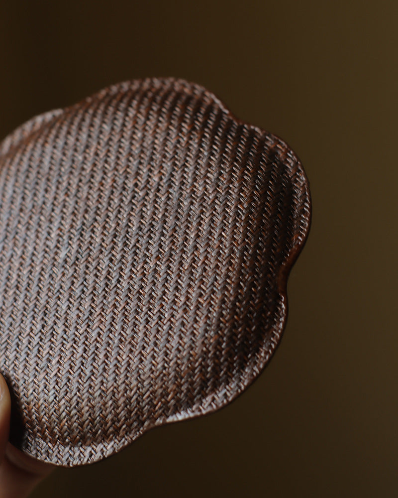 Gohobi Handmade Bamboo Cup Coasters Placemats – Rattan Tea Coaster Heat Insulation Pad