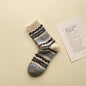 Gohobi Fair Isle Thick Wool Mid-Calf Socks