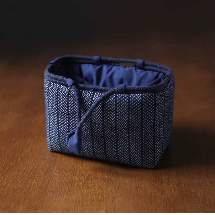 Gohobi Denim Medium Teaware Storage Travel Bag Shifuku