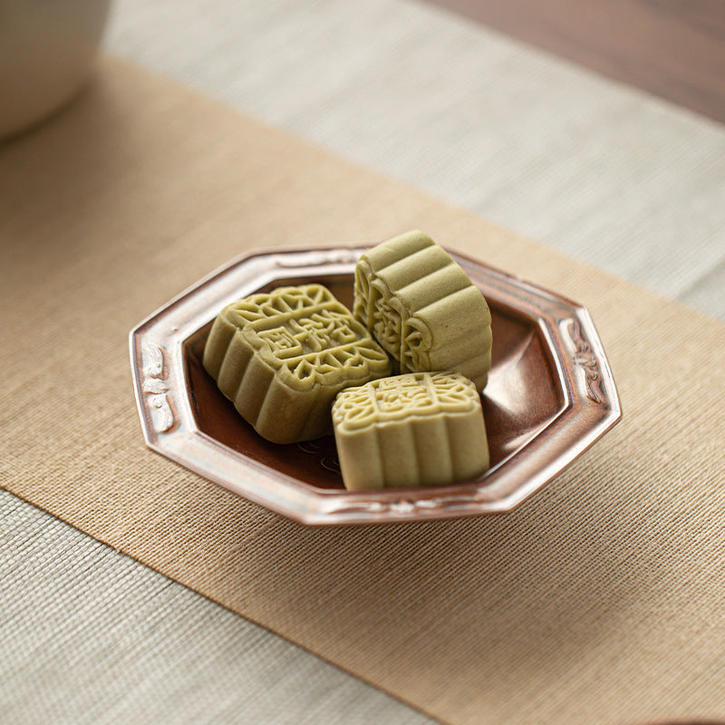 Gohobi Traditional Japanese Glazed Fruit Nuts Small Plate - Octagon 005