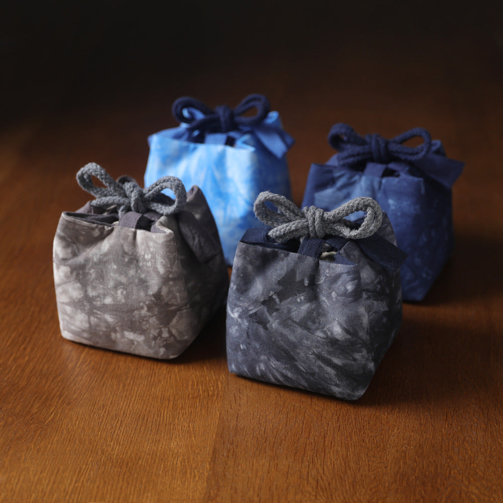 Gohobi Dyed Fabric Teaware Storage Travel Bag Shifuku