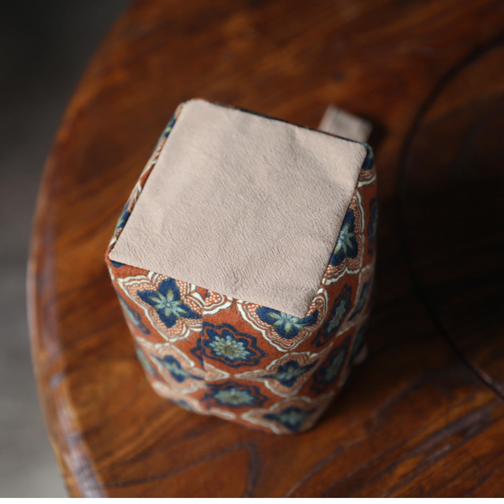 Gohobi Floral Old Pattern Teaware Storage Travel Bag Shifuku