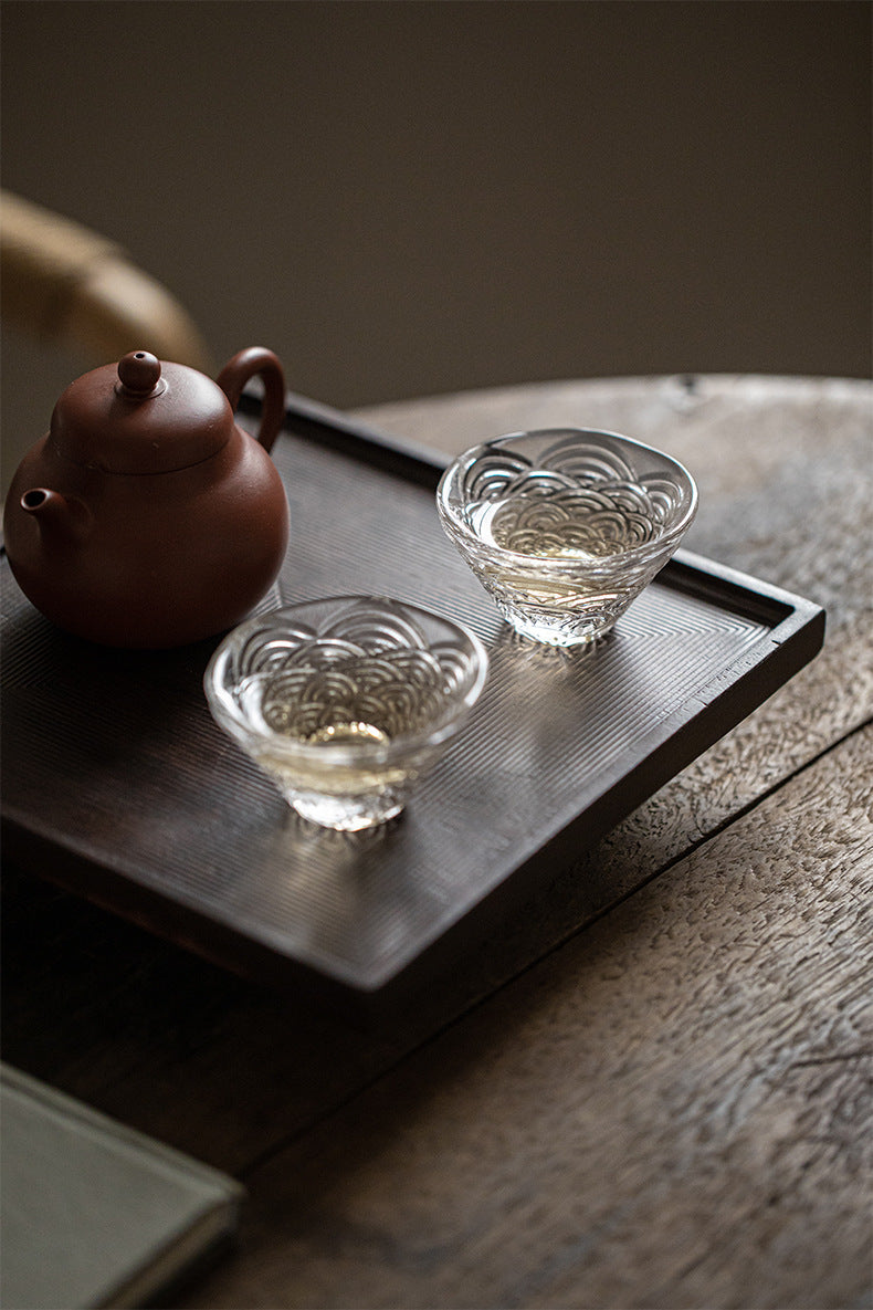 Gohobi Japanese-style Wabi-Sabi Ebony Black Square Tray 004
