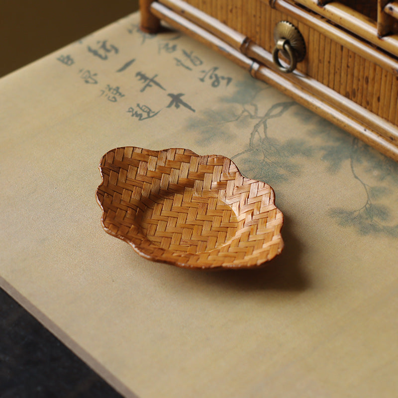 Gohobi Handmade Bamboo Cup Coasters Placemats – Rattan Tea Coaster Heat Insulation Pad