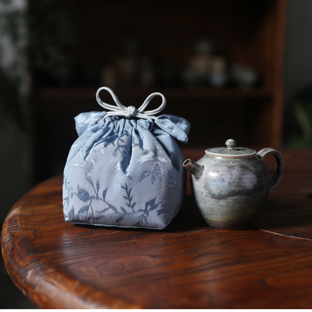 Gohobi Blue and Pink Teaware Storage Travel Bag Shifuku